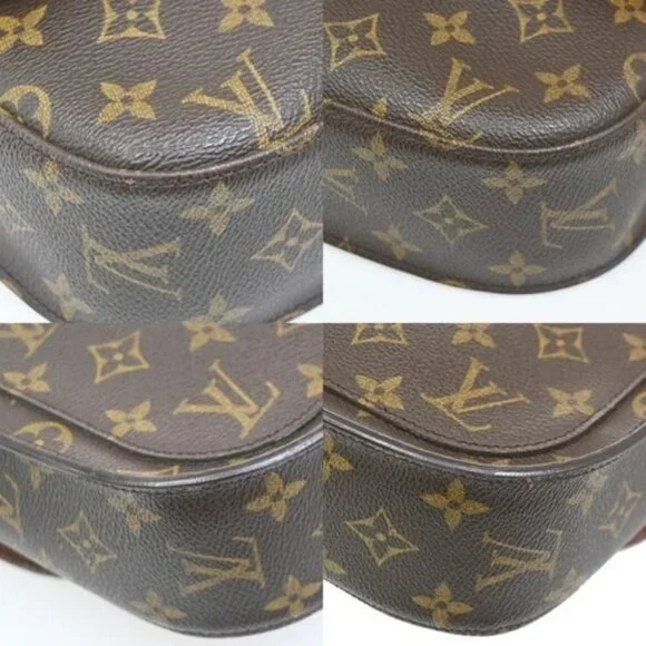 LOUIS VUITTON Saint Cloud GM Shoulder Bag Monogram Leather Brown M51242 88ZA017 - Picture 9 of 16
